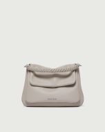 Orciani - Borsa a spalla Diana Sense Scooby Small in pelle con tracolla acqua bianca