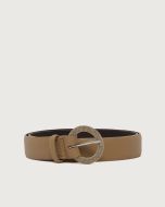 Orciani - Cintura Icon Micro Chain Soft in pelle biscotto