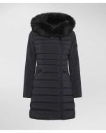 Peuterey - Piumino slim con pelliccia SERIOLA ML 04 FUR corvo