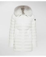 Peuterey - Piumino lungo con pelliccia in tono colore ITOKA ML FUR bianco