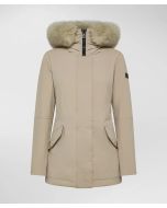 Peuterey - Giacca slim con pelliccia in tono colore DONNET KL FUR sesamo