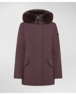 Peuterey - Giacca slim con pelliccia in tono colore DONNET KL FUR plum