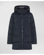 Peuterey - Piumino con cappucccio in contrasto materiale UNIX ML BMAT blu grafite