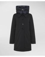 Peuterey - Cappotto con bottoni e ampio cappuccio TILMA TJ nero