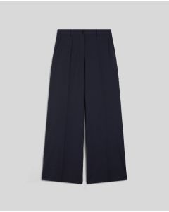 Aspesi - Pantalone in tela di misto lana comfort blu navy