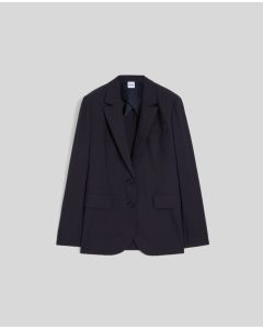 Aspesi - Blazer in tela di misto lana blu navy