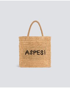 Aspesi S6_B_B083_L128_GH_10081 Borsa shopping in raffia beige