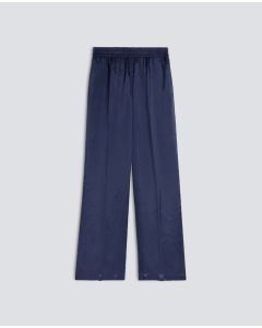 Aspesi - Pantalone in twill di viscosa lavato blu