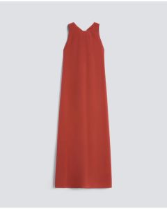 Aspesi - Abito lungo in crepe de chine di seta mod. 2979 aragosta