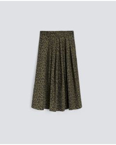 Aspesi - Gonna fulgora in poliestere stampato animalier