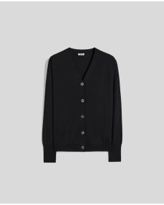 Aspesi - Cardigan in lana merino nero