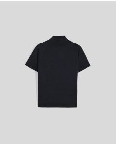 Aspesi - Maglione a maniche corte in lana merino nero