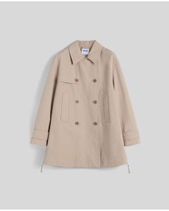 Aspesi - Trench corto Scarlett in misto cotone sabbia