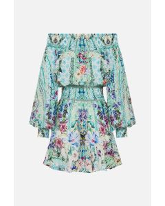 Camilla - Abito corto off shoulder Sunrise in Sintra