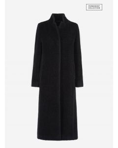 Cinzia Rocca - Maxi cappotto in lana e alpaca con collo a rever rovesciato nero