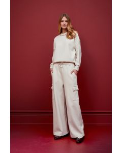 Clips More - Pantalone strass vaniglia