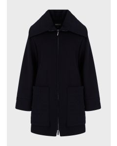 Emporio Armani 6K2L6D2JXYZ10926 Caban in misto lana vergine con dettagli effetto check