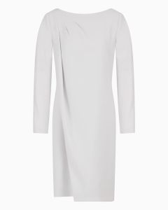 Emporio Armani - Abito in tecno cady con pannello frontale grigio