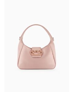 Emporio Armani Y3E235YWR2V181784 Borsa a mano hobo in raso con fibbia aquila rosa chiaro