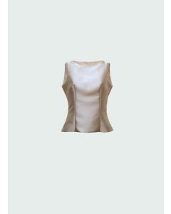 Giada Curti - Top basic mikado bianco