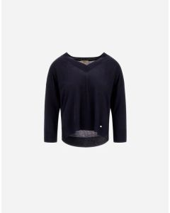 Herno - Maglia in glam knit effect blue navy