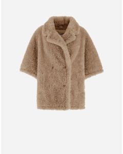Herno - Caban in curly faux fur chantilly