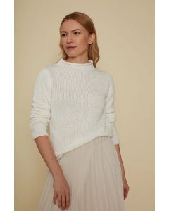 Hubert Gasser - Maglia di misto cashmere con paillettes bianco