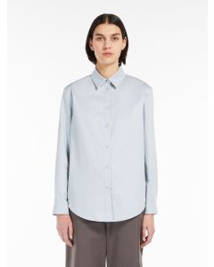 Max Mara - Camicia in raso di cotone RICARD azzurro