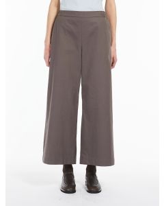 Max Mara - Pantalone in raso di cotone ANTILLE fango