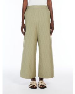 Max Mara - Pantaloni in popeline di puro cotone ARLEY verde 