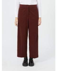 Max Mara - Pantalone in drill di cotone TUNISI borgogna