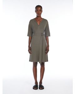 Max Mara - Abito in jersey crepe di viscosa ROSANO verde scuro