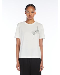 Max Mara - T-shirt in jersey di cotone UTA bianco