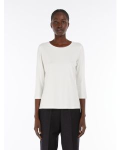 Max Mara - T-shirt in jersey di cotone stretch MORITZ bianco