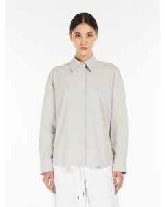 Max Mara - Giacca camicia in jersey stretch LEPANTO nebbia