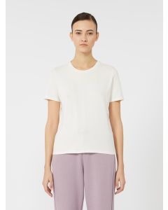 Max Mara - T-shirt in jersey di cotone stretch MULINO bianco