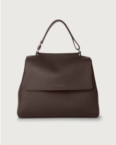 Orciani - Borsa Sveva Soft Media a spalla in pelle con tracolla testa di moro