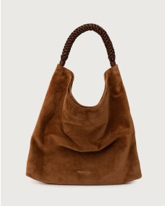 Orciani - Borsa Todo Peach a spalla in suede sella