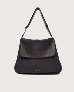 Orciani - Borsa Diana Soft Large crossbody in pelle martellata testa di moro