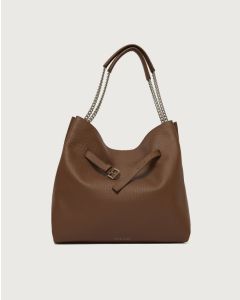 Orciani - Borsa Venus Hobo Soft a spalla in pelle martellata cocoa