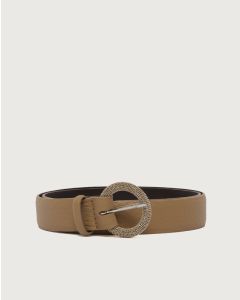 Orciani - Cintura Icon Micro Chain Soft in pelle biscotto