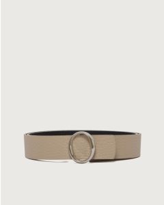 Orciani - Cintura reversibile Soft Double in pelle 3,5 cm sabbia nero