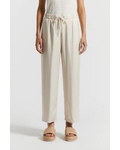 Peserico Easy - Pantalone in diagonale di viscosa ivory