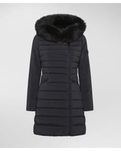 Peuterey - Piumino slim con pelliccia SERIOLA ML 04 FUR corvo