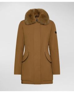 Peuterey - Giacca slim con pelliccia DESMOT KL FUR nocciola