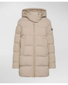 Peuterey - Piumino con cappuccio in contrasto materiale UNIX ML BMAT sesamo - sesamo