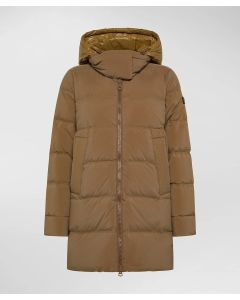 Peuterey - Piumino con cappucccio in contrasto materiale UNIX ML BMAT nocciola