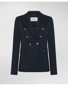 Peuterey - Blazer doppiopetto in punto Milano ACHILL JE blu grafite
