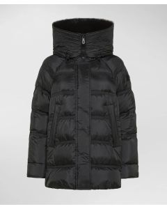 Peuterey PED543901181967NER TAKAN MQN 04 FUR Puffer jacket con bordo in pelliccia nero